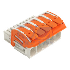 1-conductor female connector, lever, Push-in CAGE CLAMP&reg;, light gray