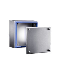 HD Terminal box, WHD: 150x150x80 mm, Stainless steel 1.4301, with mounting plate