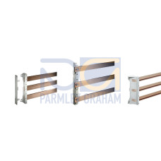 SV Busbar support, 3-pole, 150 mm bar centre distance, for busbar WH: 80x10 mm