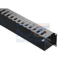 DK Cable management panel, 2 U, with front flap