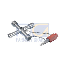 SZ Universal key, double bit No. 5, 8 mm triangular and square
