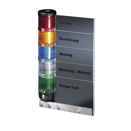SG Label panel, for signal pillar, modular, for 5 optical components