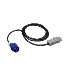 DK Connection cable, L: 3 m, 16 A, 1-phase, Wago X-Com, CEE, For PSM