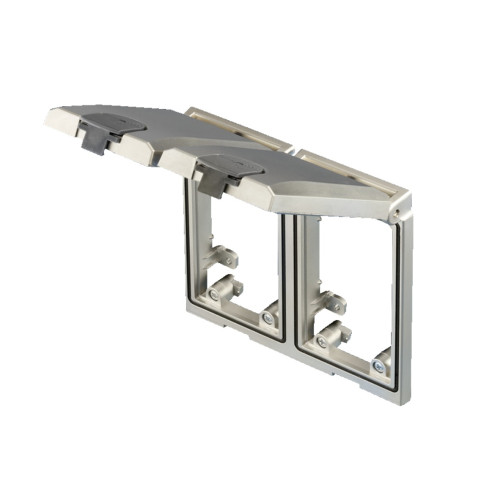 SZ Interface flap, modular, mounting frame, double, with metal flap