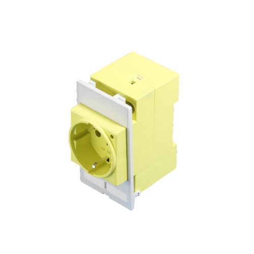 SZ Interface flap, modular, socket modules, Germany, with screw terminals