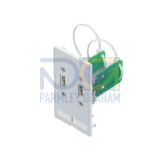 SZ Interface flap, modular, interface inserts, 2 x USB A, jack/jack