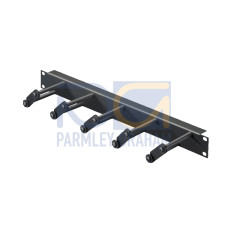 DK Cable management panel, 1 U, with cable routing bars