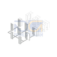 Climate control door for cooling module, for VX25 w 800, h 1800, hinge right