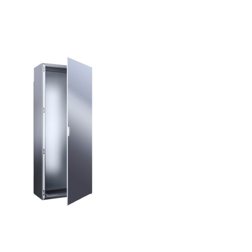 Free-standing enclosure system, 800x1800x500 mm, Stainless Steel, mounting plate