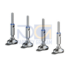 HD Levelling foot, with base mount, Stainless steel 1.4301