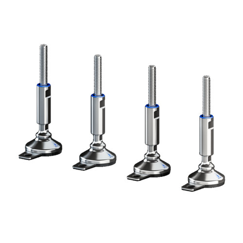 HD Levelling foot, with base mount, Stainless steel 1.4301