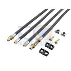 Connection set for air/water heat exchangers