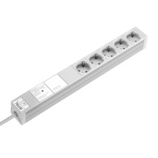 DK Socket strip, CEE 7/3 (type F), 5-way, 250 V, 16 A, LHD: 482,6x44x44 mm