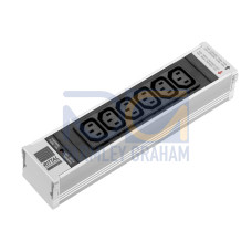 DK PSM Plus socket module, C13, 6-way, black