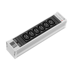DK PSM Plus socket module, C13, 6-way, black