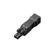 Jack, for power supply and through-wiring, 2-pole, 100-240 V