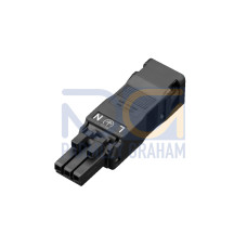 Jack, for power supply and through-wiring, 3-pole, 100-240 V