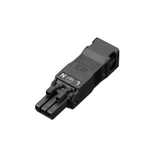 Jack, for power supply and through-wiring, 3-pole, 100-240 V