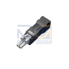 Jack, for power supply and through-wiring, 2-pole, 24 V DC