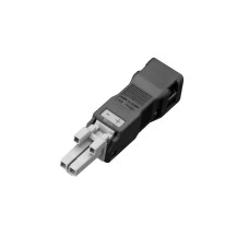 Jack, for power supply and through-wiring, 2-pole, 24 V DC
