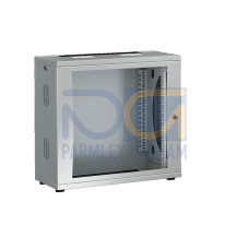 DK FlatBox, WHD: 600x625x400 mm, 12 U, with 482.6 mm (19") mounting frame