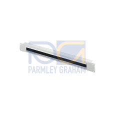 DK Cable entry panel, 1 U, 482.6 mm (19"), WxH: 390x20 mm, With brush strip