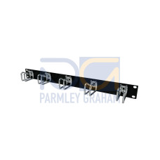 DK Cable management panel, 1 U, with steel rings