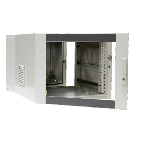 DK Wall-mounted enclosures, 3-part, WHD: 600x478x673 mm, 9 U, Pre-configured