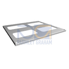 VX Roof plate, WD: 600x600 mm, for cable entry glands