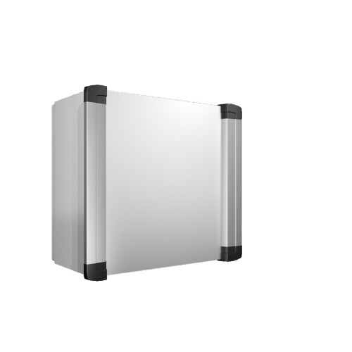 AX Command panel with handle strips, WHD: 380x380x210 mm, sheet steel