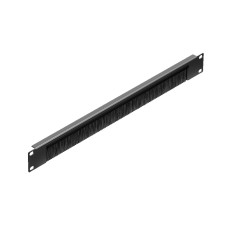 Cable management panel with brush strip 482.6 mm (19"), 1 U, RAL 9005: 2450 