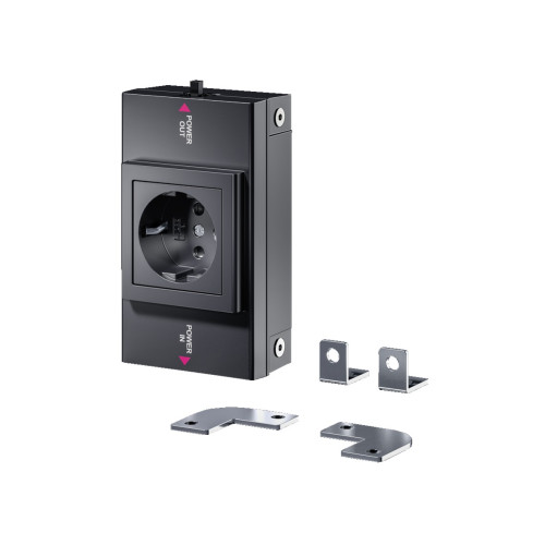 Socket box for LED system light, with earthing-pin (type F, CEE 7/3)