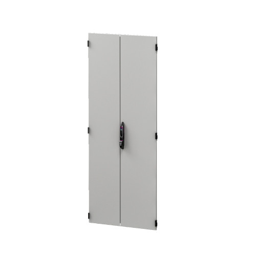 Sheet steel door, vertically divided, solid for VX IT, 800x2000 mm, RAL 7035
