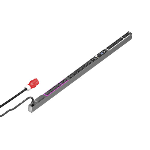 PDU metered 16A/3P CEE 24xC13+6xC19, 44x1495x70 mm