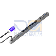 PDU metered 16A/1P CEE 10xCEE7/3 earthing-pin, 44x1095x70 mm