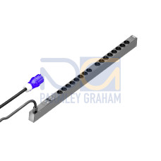 PDU basic 32A/1P CEE 16xCEE7/3 earthing-pin, CEE 7/3: 16 x earthing-pin