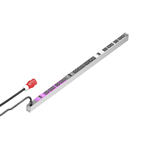 PDU basic 32A/3P CEE 12xC13+12xC19, 44x1495x70 mm, IEC 60320: 12 x C13, 12 x C19