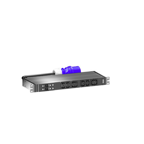 PDU basic 32A/1P CEE 4xC13+2xC19, WHD: 44x450x70, IEC 60320: 4 x C13, 2 x C19