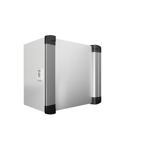 AX Command panel with handle strips, WHD: 300x300x210 mm, sheet steel