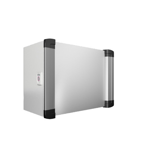 AX Command panel with handle strips, WHD: 380x300x210 mm, sheet steel