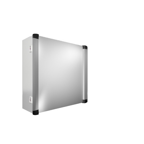 AX Command panel with handle strips, WHD: 600x600x210 mm, sheet steel