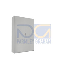 Free-standing enclosure system, 1200x1800x400 mm, Sheet steel, mounting plate