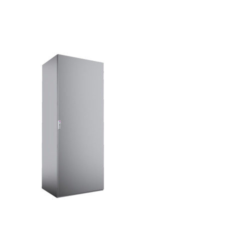 Free-standing enclosure system, 800x2000x600 mm, Stainless Steel, mounting plate
