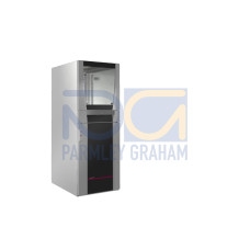 PC enclosure system, 800x1600x836 mm, Sheet steel, with glazed door at the top
