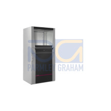 PC enclosure system, 800x1600x600 mm, Sheet steel, with glazed door at the top