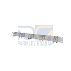 DK Cable management panel, 1 U, with steel rings