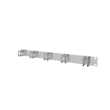 DK Cable management panel, 1 U, with steel rings