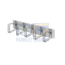DK Cable management panel, 2 U, with cable routing bars
