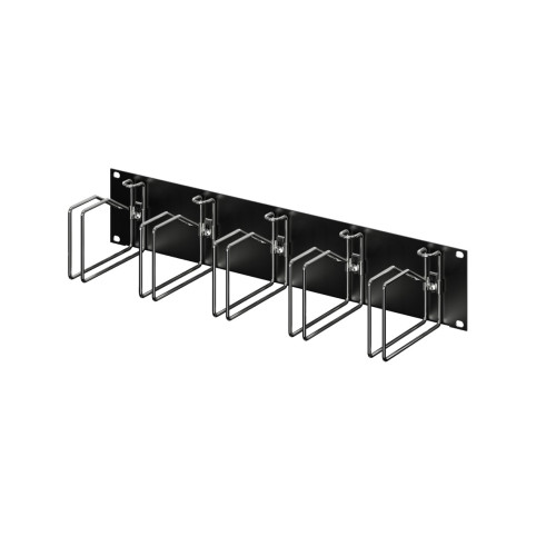 DK Cable management panel, 2 U, with steel rings