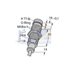 Inductive Sensor, For High Pressures, Operating voltage Nom. 8.2 VDC